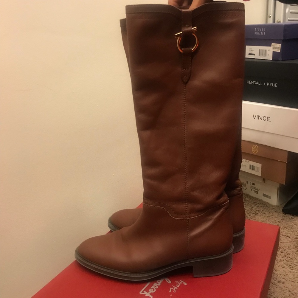 Ferragamo brown boots